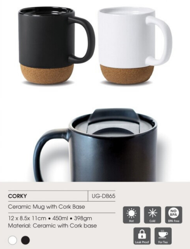 Ceramic Mug with Cork Base
