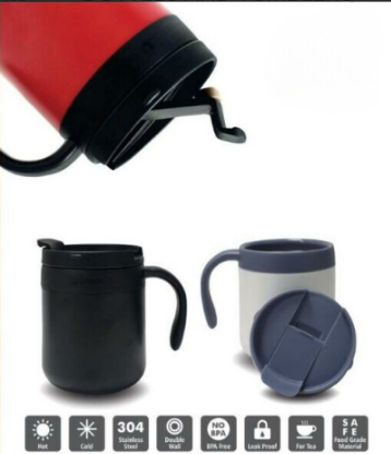 Stainless Steel Travel Mug with Handle