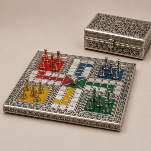 german-silver-ludo-set